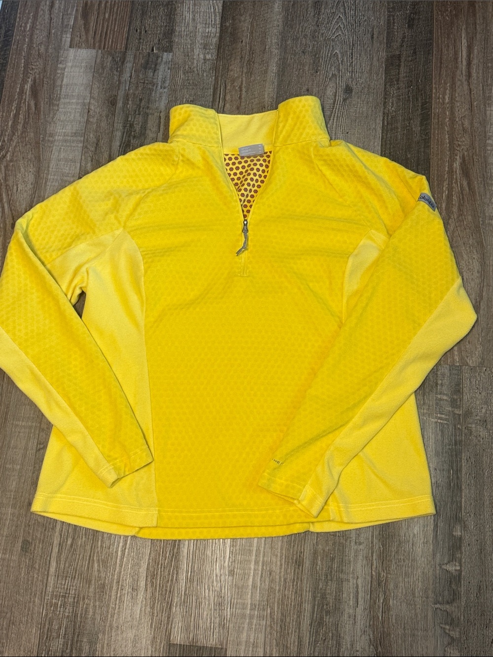 Columbia Omni Heat quarter-zip yellow fleece women’s pullover size XL